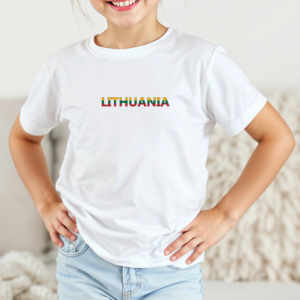 Vaikiški marškinėliai su spauda „Lithuania“