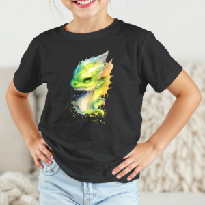 Vaikiški marškinėliai su spauda „Žaliasis drakonas“