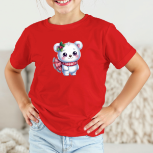 Vaikiški marškinėliai su spauda „Švelnus Kalėdų bičiulis“