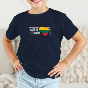 Vaikiški marškinėliai su spauda „Made in Lithuania“
