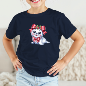 Vaikiški marškinėliai su spauda „Ruoniukas, laukiantis stebuklo“