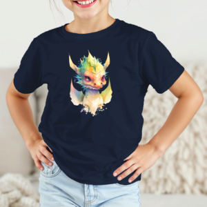 Vaikiški marškinėliai su spauda „Spalvų drakonas“