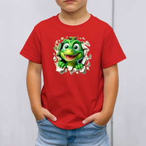 Vaikiški marškinėliai su spauda „Dino Linksmuolis“