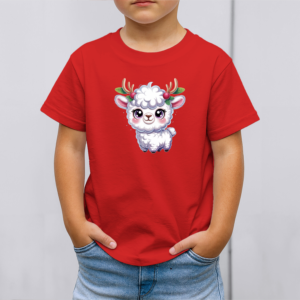 Vaikiški marškinėliai su spauda „Kalėdų avytė“