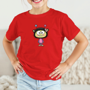 Vaikiški marškinėliai su spauda „Keistuolė monstriukė“
