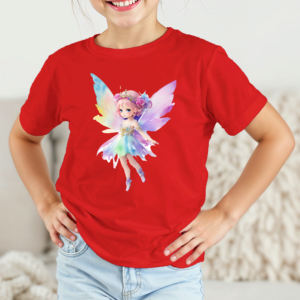 Vaikiški marškinėliai su spauda „Vaivorykštės fėja“