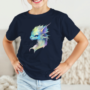 Vaikiški marškinėliai su spauda „Bangų drakonas“