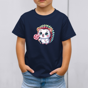 Vaikiški marškinėliai su spauda „Ežiukas su ledinuku“