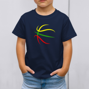 Vaikiški marškinėliai su spauda „Krepšinio linijos“