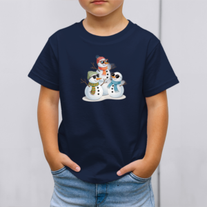 Vaikiški marškinėliai su spauda „Linksmi sniego seniai draugystėje“