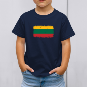 Vaikiški marškinėliai su spauda „Vėliava“