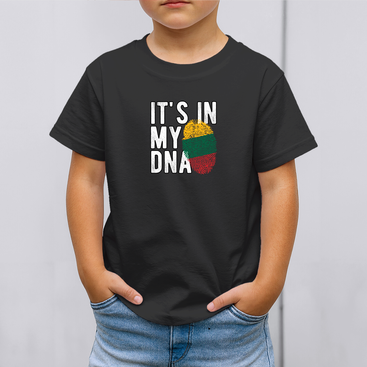 Vaikiski-Marskineliai-juoda-Its-in-my-DNA