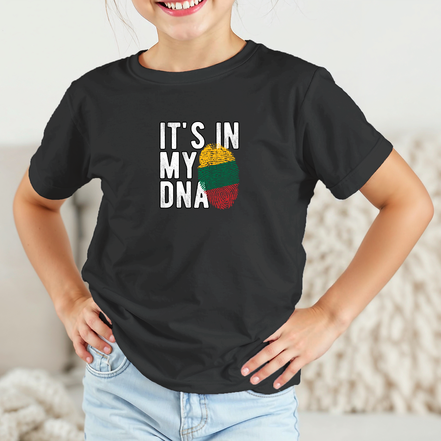 Vaikiski-Marskineliai-merg.-juoda-Its-in-my-DNA