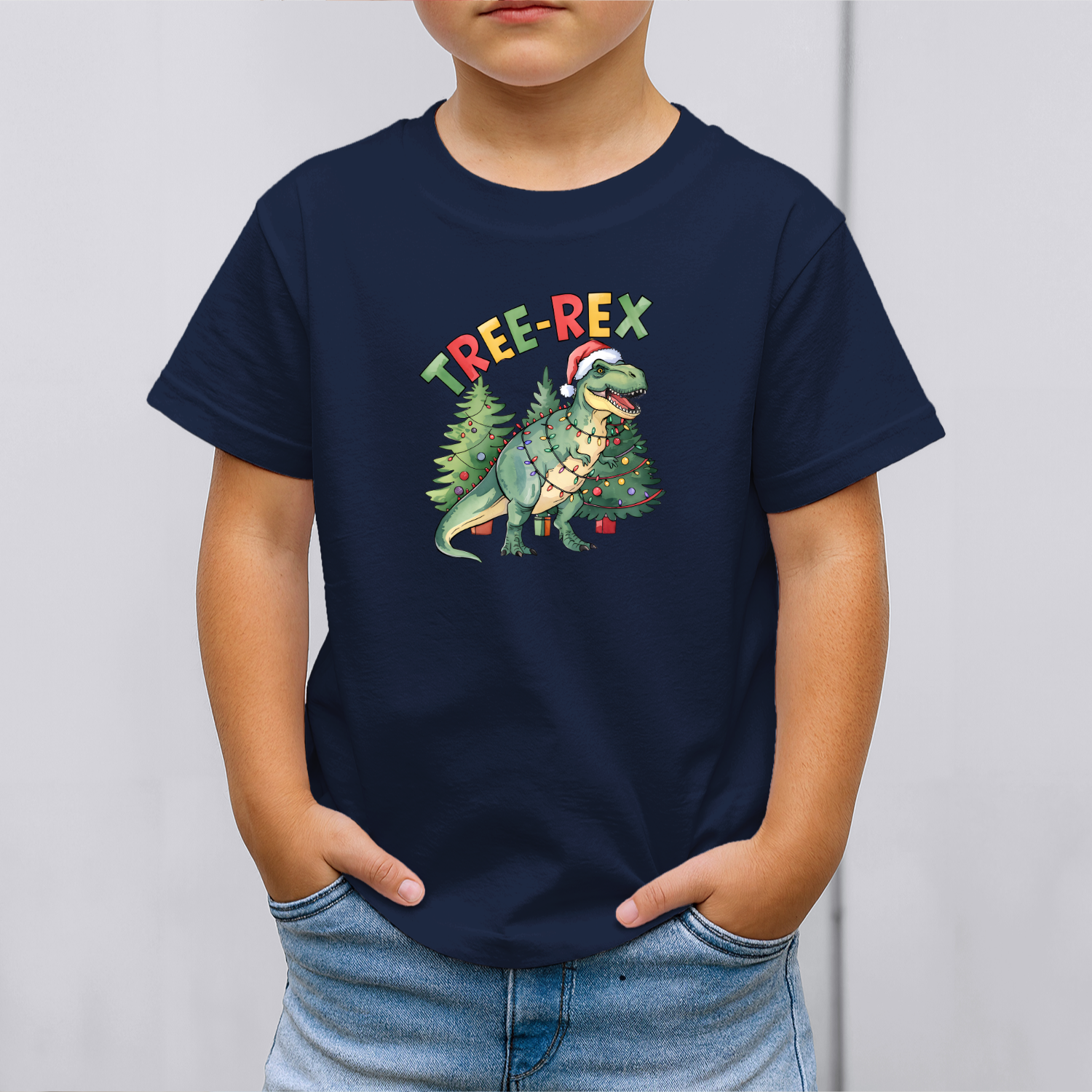 Vaikiski-Marskineliai-t.melyna-Tree-Rex-Dino