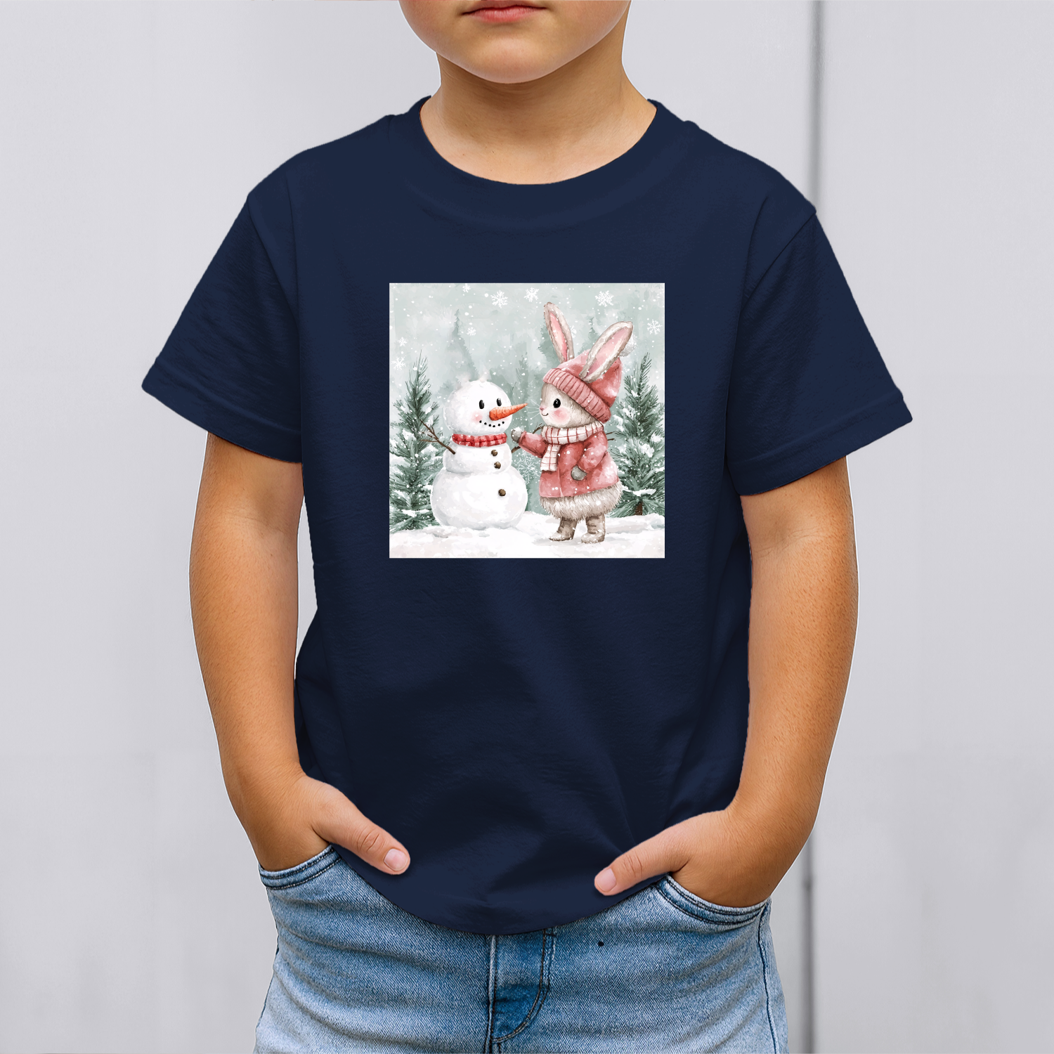 Vaikiski-Marskineliai-t.melynas-Zuikutes-ir-sniego-senio-susitikimas