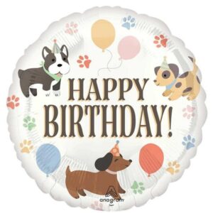 Folinis helio balionas „Šventiniai šuniukai“