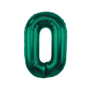 Žalias folinis XXL balionas skaičius 0