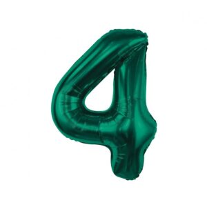 Žalias folinis XXL balionas skaičius 4
