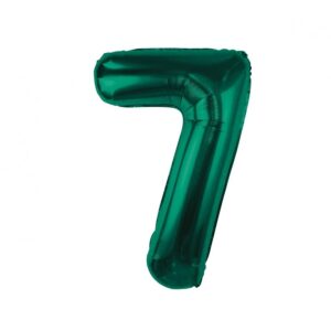 Žalias folinis XXL balionas skaičius 7
