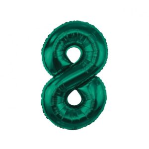 Žalias folinis XXL balionas skaičius 8