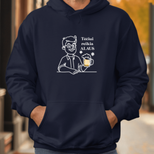 Unisex džemperis su spauda „Tėčiui reikia alaus“