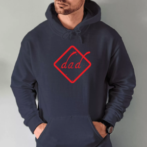 Unisex džemperis su spauda „dad“