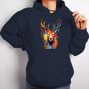 Unisex džemperis su spauda „Kalėdinis Elnias“